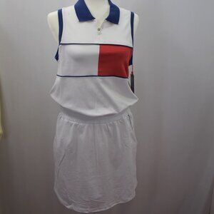 TOMMY HILFIGER SPORT COLOR BLOCKED POLO DRESS SM N‎